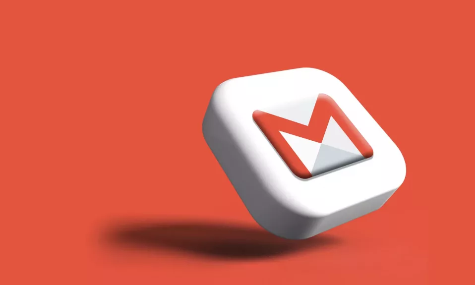 3D email icon on red background